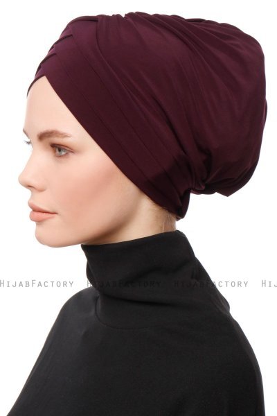 Gamze - Pflaume Turban