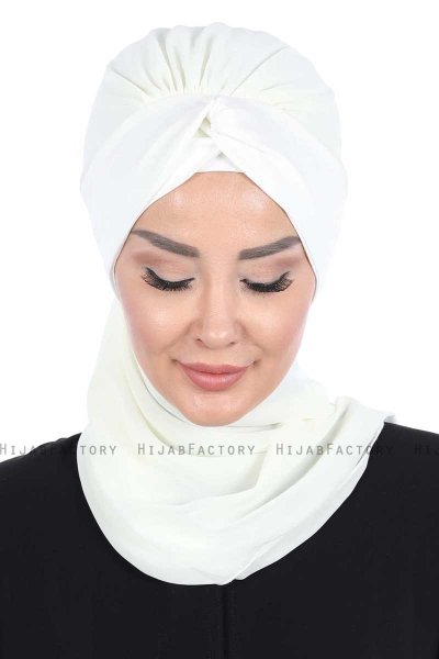 Gill - Creme & Creme Praktisch Hijab