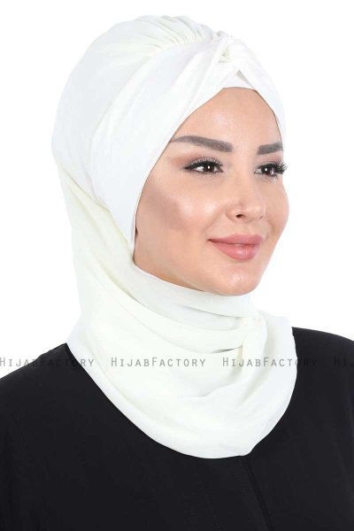 Gill - Creme & Creme Praktisch Hijab