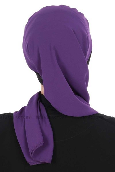 Gill - Lila & Schwarz Praktisch Hijab