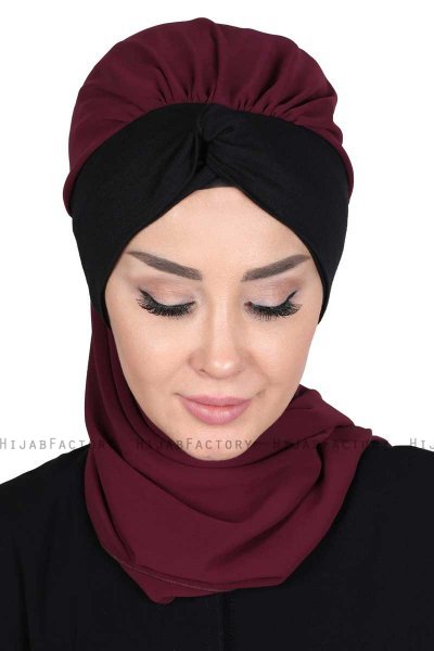 Gill - Pflaume & Schwarz Praktisch Hijab