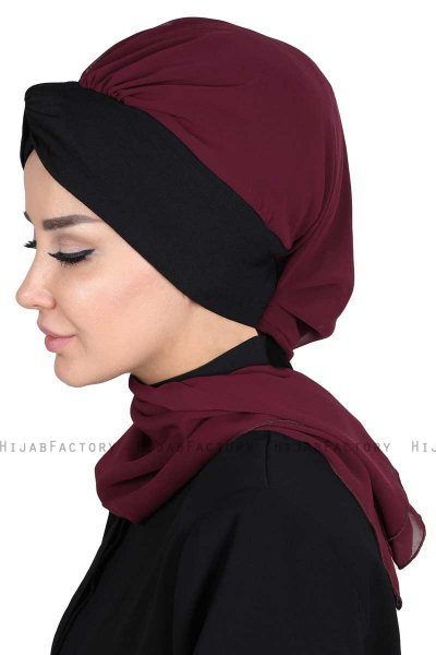 Gill - Pflaume & Schwarz Praktisch Hijab