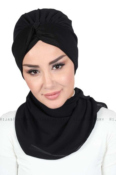 Gill - Schwarz & Schwarz Praktisch Hijab