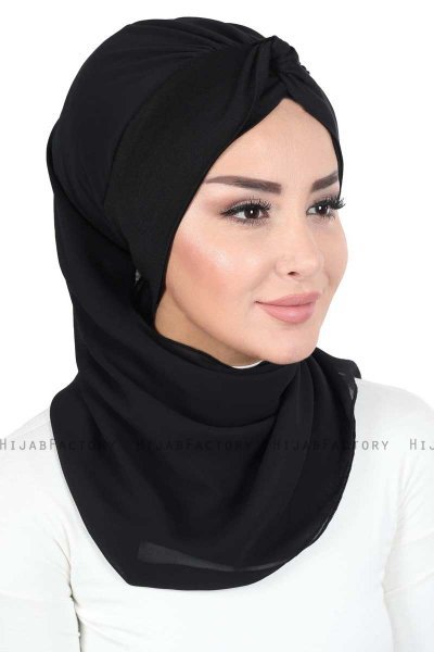 Gill - Schwarz & Schwarz Praktisch Hijab