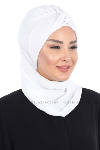 Gill - Weiß & Weiß Praktisch Hijab