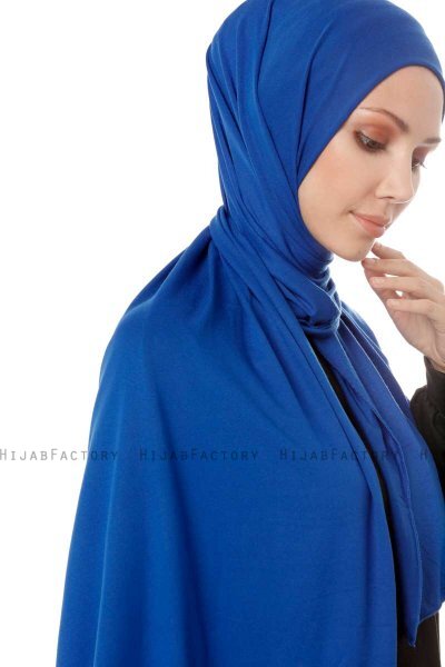 Hande - Blau Baumwolle Hijab - Gülsoy