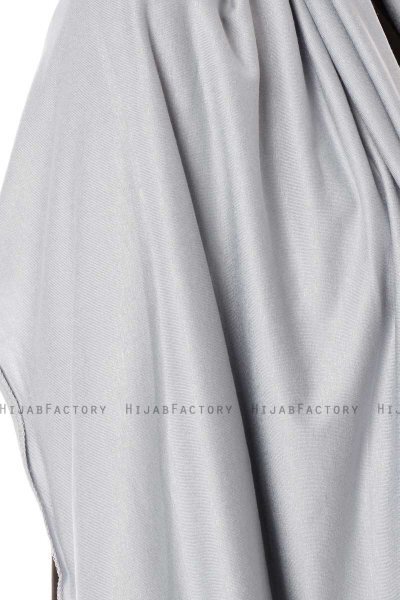 Hande - Grau Baumwolle Hijab - Gülsoy