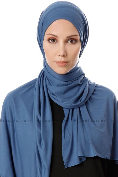 Hande - Indigo Baumwolle Hijab - Gülsoy