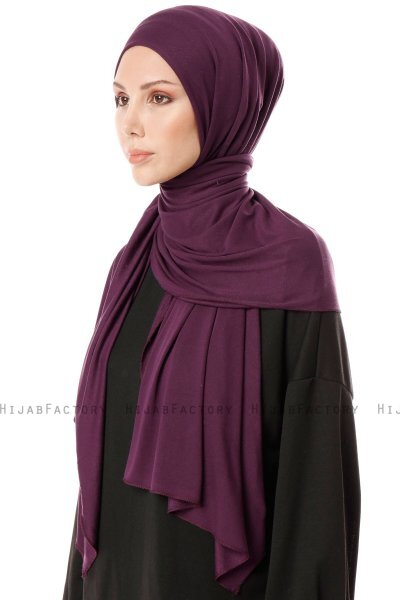 Hande - Pflaume Baumwolle Hijab - Gülsoy
