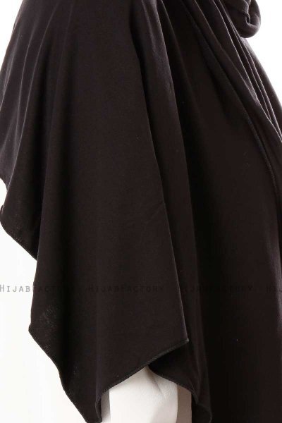 Hande - Schwarz Baumwolle Hijab - Gülsoy