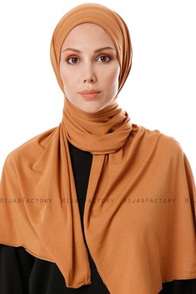 Hande - Ziegelrot Baumwolle Hijab - Gülsoy