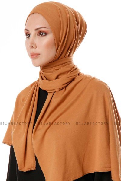 Hande - Ziegelrot Baumwolle Hijab - Gülsoy