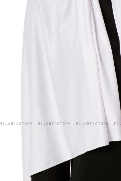 Hande - Weiß Baumwolle Hijab - Gülsoy