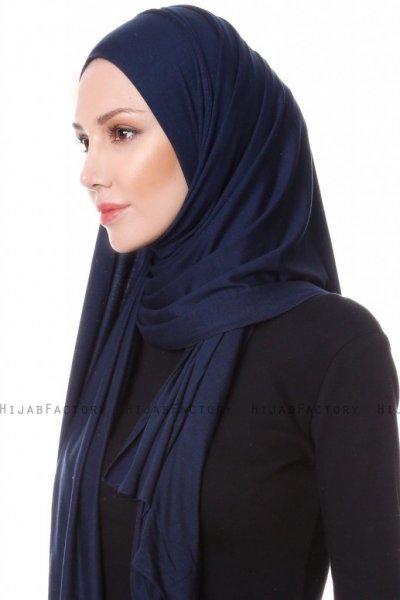 Hanfendy - Navy Blau Praktisch Fertig Hijab