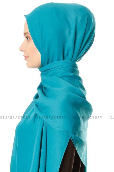 Hazal - Grün Crepe Hijab - Ecardin
