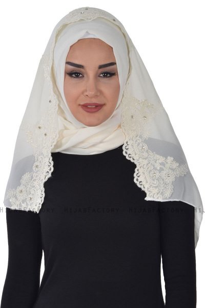 Helena - Creme Praktisch Hijab - Ayse Turban