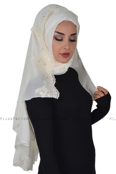 Helena - Creme Praktisch Hijab - Ayse Turban