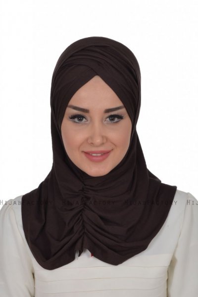 Hilda - Braun Baumwolle Hijab