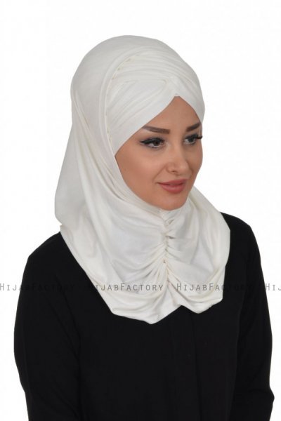 Hilda - Creme Baumwolle Hijab