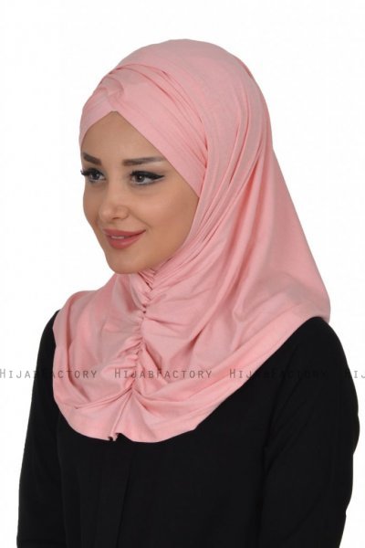 Hilda - Altrosa Baumwolle Hijab