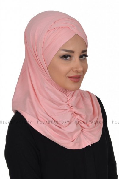 Hilda - Altrosa Baumwolle Hijab