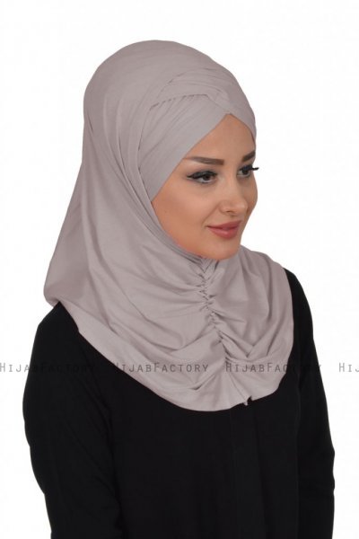 Hilda - Taupe Baumwolle Hijab