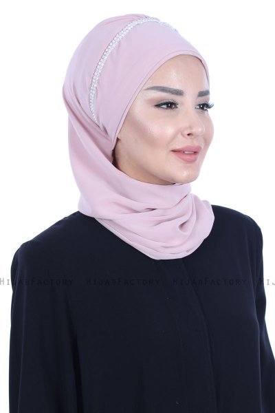 Hillevi - Altrosa Chiffon Instant Turban