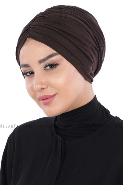 Jill - Braun Baumwolle Turban - Ayse Turban