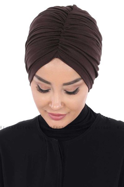 Jill - Braun Baumwolle Turban - Ayse Turban