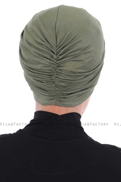 Jill - Khaki Baumwolle Turban