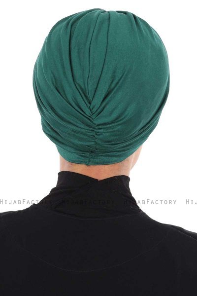 Jill - Dunkelgrün Baumwolle Turban - Ayse Turban