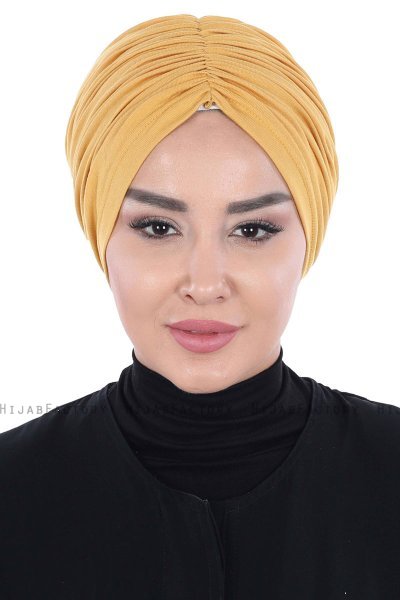 Jill - Senf Baumwolle Turban - Ayse Turban