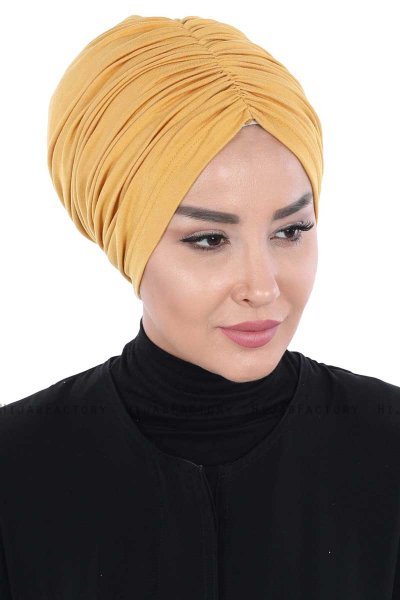 Jill - Senf Baumwolle Turban - Ayse Turban