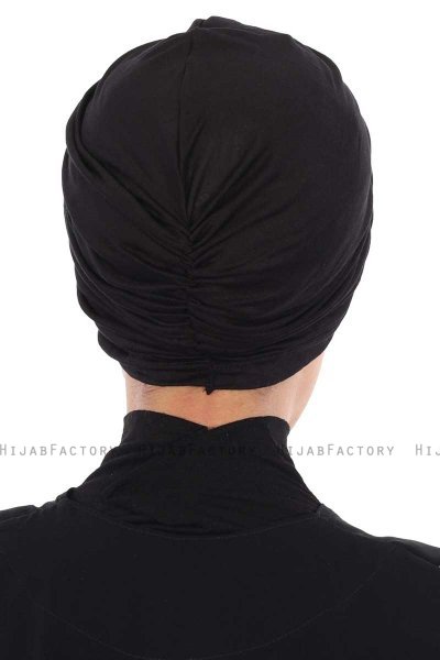 Jill - Schwarz Baumwolle Turban - Ayse Turban