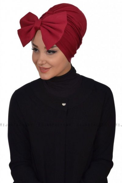 Julia - Bordeaux Baumwolle Turban - Ayse Turban