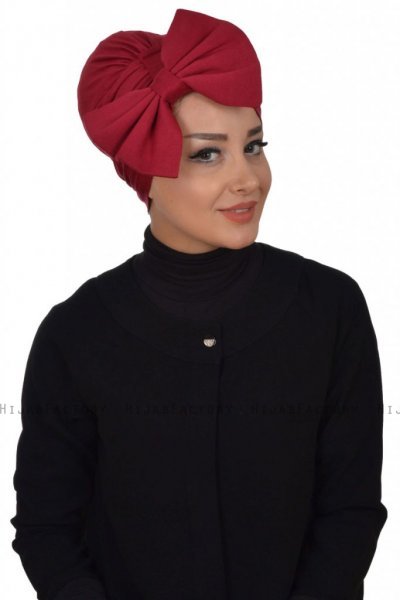 Julia - Bordeaux Baumwolle Turban - Ayse Turban