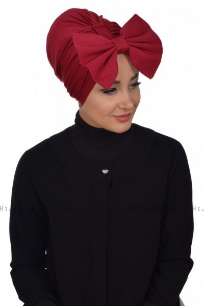 Julia - Bordeaux Baumwolle Turban - Ayse Turban