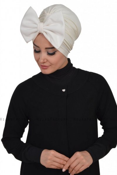Julia - Creme Baumwolle Turban - Ayse Turban