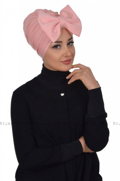 Julia - Altrosa Baumwolle Turban - Ayse Turban