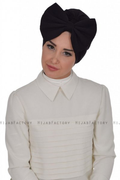 Julia - Schwarz Baumwolle Turban - Ayse Turban