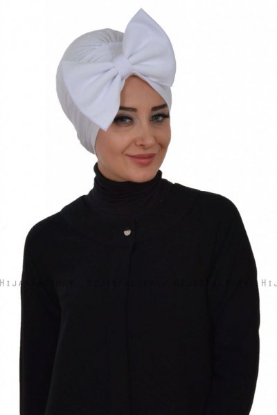 Julia - Weiß Baumwolle Turban - Ayse Turban