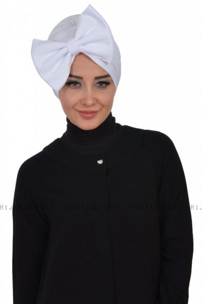 Julia - Weiß Baumwolle Turban - Ayse Turban