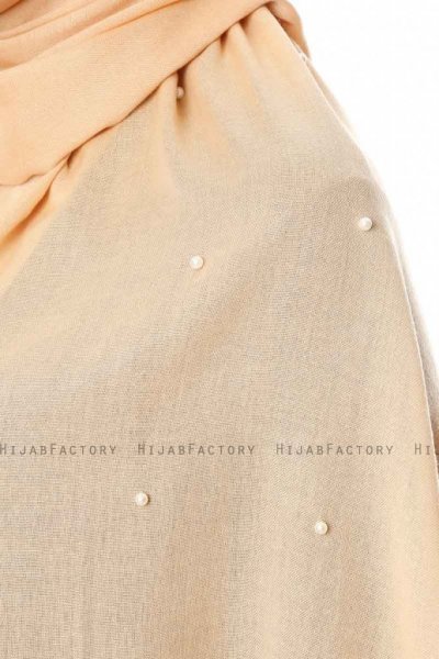 Kadri - Beige Hijab Mit Perlen - Özsoy