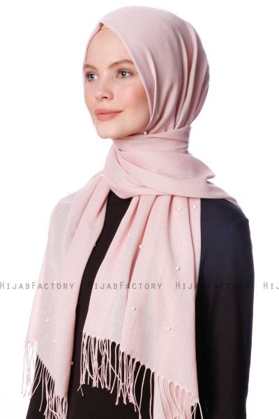 Kadri - Altrosa Hijab Mit Perlen - Özsoy