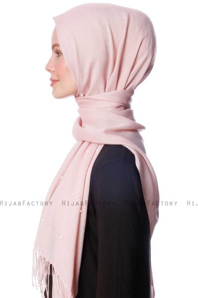Kadri - Altrosa Hijab Mit Perlen - Özsoy