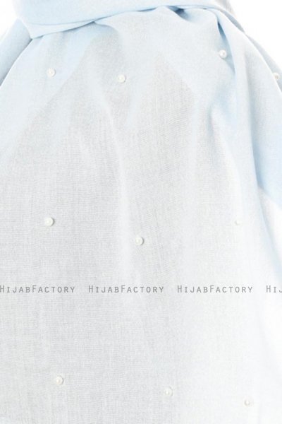 Kadri - Hellgrau Hijab Mit Perlen - Özsoy