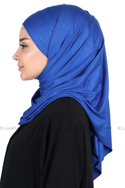 Kaisa - Blau Baumwolle Praktisch Hijab