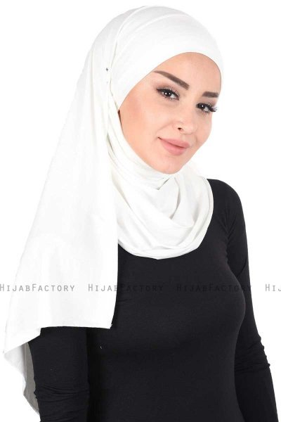 Kaisa - Creme Baumwolle Praktisch Hijab