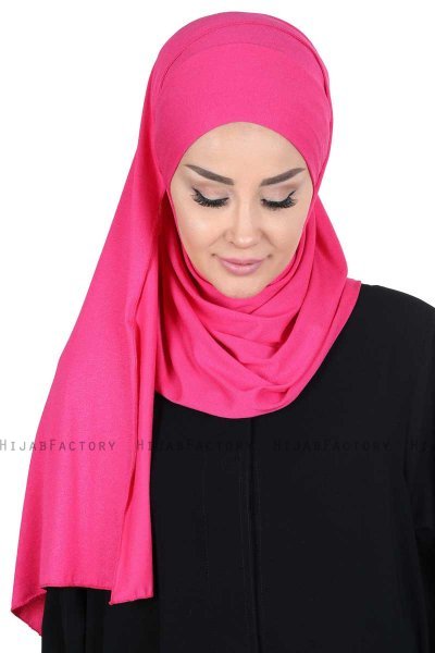 Kaisa - Fuchsie Baumwolle Praktisch Hijab