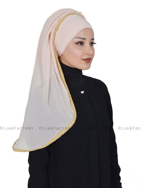 Louise - Beige Praktisch Hijab - Ayse Turban
